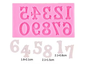 Molde silicona numero gotico 